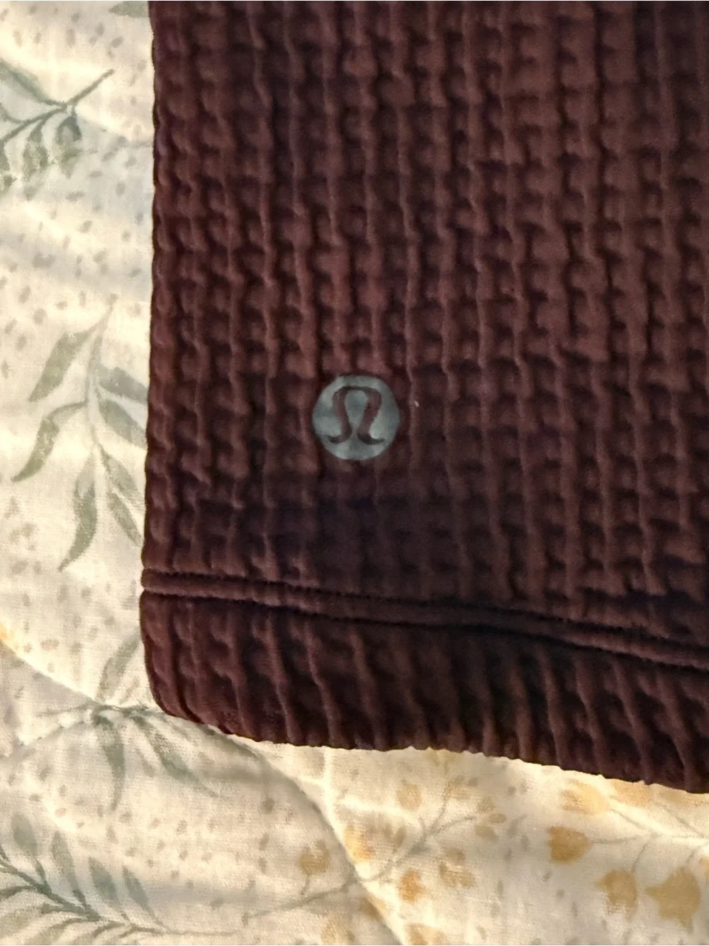 Lululemon Waffle Knit Funnel Neck Long Sleeve Sweatshirt- Deep Burgundy